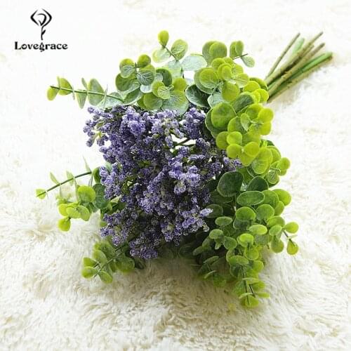 Lovegrace Wedding Bouquet Bridesmaid Vanilla Fruit Bouquet Artificial White Bunch of Flowers DIY Wedding Home Party Office Decor