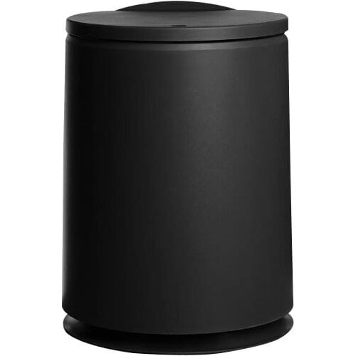 Small Creative Waste Bin Plastic Bucket Zero Waste Toilet Trash Bin Round Touch Lid Office Kitchen Lixeira Waste Bins EB50TC