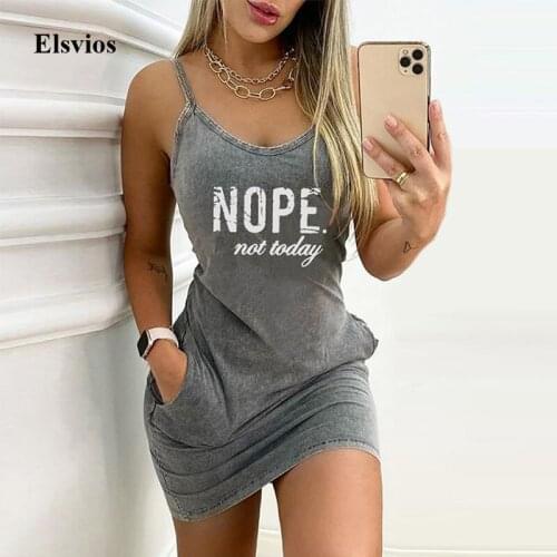Fashion Letter Print Sleeveless Bodycon Mini Dress Women Backless Pocket Sexy Dresses Summer Casual O Neck Party Dress Vestidos
