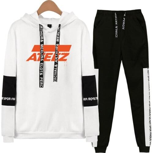 VAGROVSY ATEEEZ Kpop Fashion Pullover Set Women/Men Long Sleeve Hot Sale Sweatshirt+Sweatpants Suits Tracksuit Sport Suit