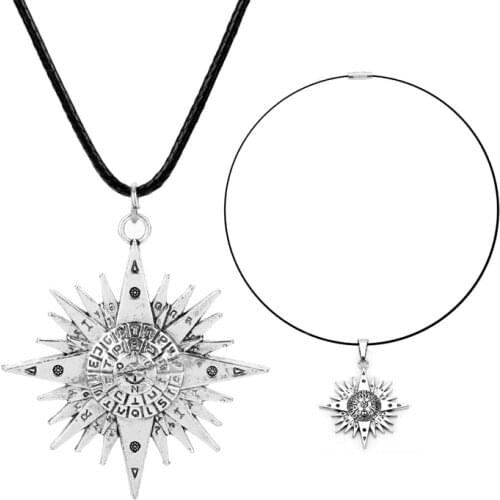 MQCHUN Black Butler Necklace Hot Anime D.Gray-man Metal Necklace Allen Logo Pendant Cosplay Accessories Jewelry Xmas Gift