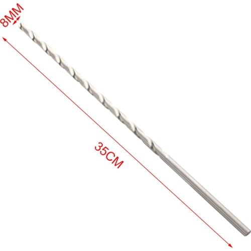 Extra Long HSS Straight Shank Auger Twist Drill Bit Set 8mm Diameter 350mm Length For Plastic / Metal /Wood Drilling Tool