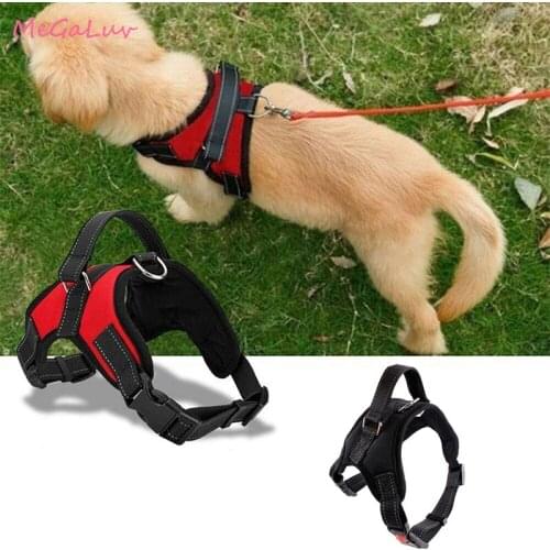 Non-Pull Dog Soft Adjustable Harness Pet Leashes Walk Out Harness Vest Collar Hand Strap for Small Medium Large Dog Chest Belt