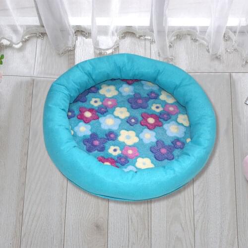 Wholesale Coral Velvet Round Soft Comfortable Calm Pet Bed Luxury Washable Plush Doughnut Dog Bed Cat Bed Pet Sofa