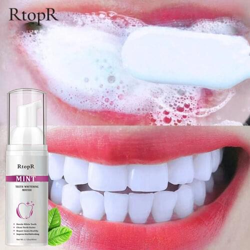 RtopR Teeth Whitening Remove Smoke Stains Coffee Stains Fresh Breath Bad Breath Clean Teeth Stains Dazzle White Teeth 60ml