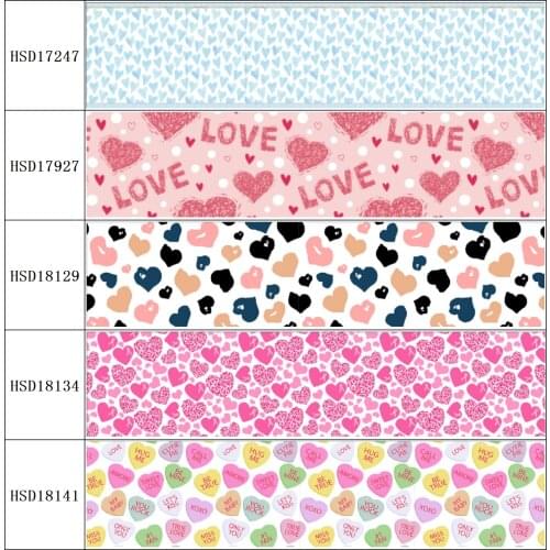 22MM 25MM 38MM 50MM 75mm Printed Pattern on Grosgrain Ribbon for diy ribbon