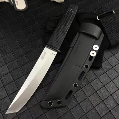 COLD Stee Straight Knife Fixed Blade Knife 3cr13 Blade K Sheath Travel Survival Emergency Multifunctional Fruit Knife DEC