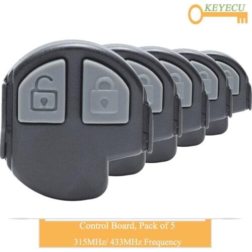 KEYECU 5PCS Remote Key Control Board for Suzuki (Swift 315MHz 3Y-TS004, 433MHz 4Y-TS002), SX4 (315MHz 3T-TS004, 433MHz 4T-TS002)