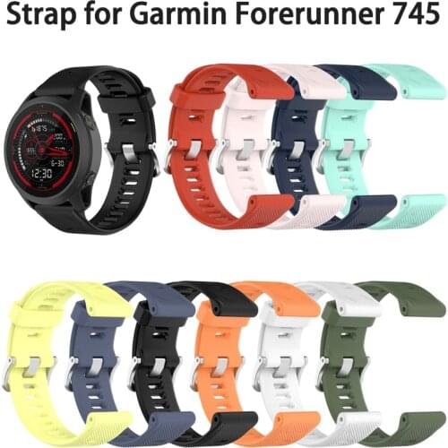 1pcs Smart Watch Band Straps For For Garmin Forerunner 745 Quick Release Waterproof Strap Silicone Bracelet Smart Accessories