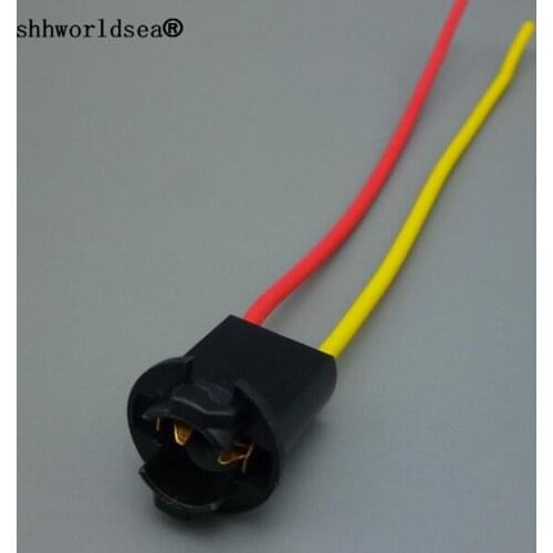 Shhworldsea T10 blub socket 168 194 2825 Wire Wiring Harness T10 blub Socket Plug Bulb Holder LED Base Auto Motorcycle