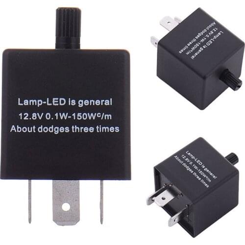 3pins Car Motorcycle Universal Adjustable LED Turn Signal Indicator Blinker Light Flasher Relay for most 12V Aug2