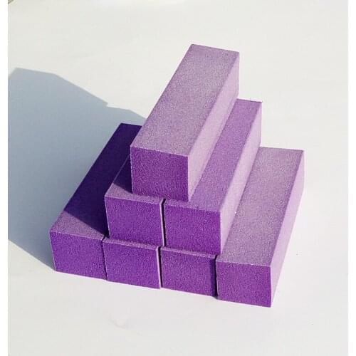 High quality! 20PCS Purple Buffing Sanding Buffer Block Files Acrylic Pedicure Manicure Nail Tools with glitter