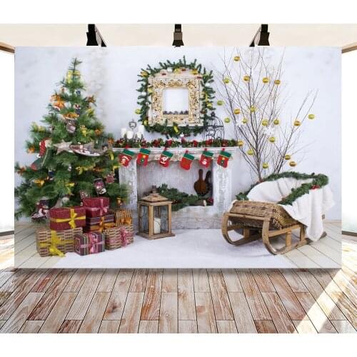 Winter ChristmasTheme Backdrops Baby Artistic Photos Background Decorations for Kids Birthday Party Photography Props