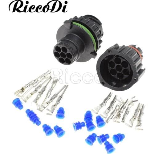 1-20Set 7 Pin Tyco Amp 1.5MM BU-STE KPL CIRCULAR DIN HOUSINGS Male Female Connector 968421-1 967650-1 1718230-1