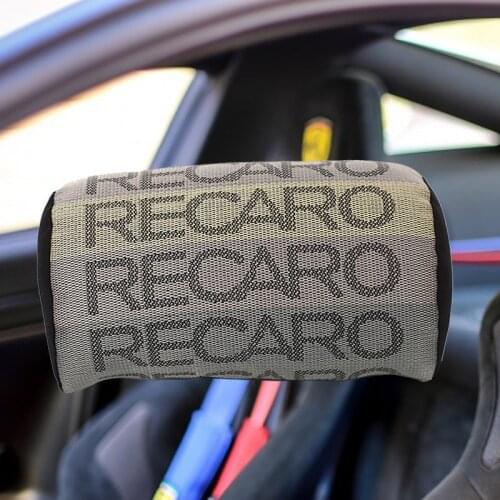1PCS JDM Style RECAR Pillow Seat Support Decor Headrest Backrest Seat Cover Hellaflush Neck Rest Fabric Racing Gradation