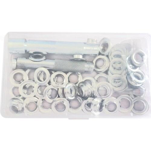 100Pcs Punch Grommets And Tarpaulin Awning Tent Tarp Repair Kit Hole Eyelet New