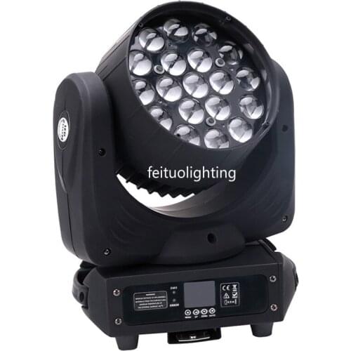 12pcs/lot best selling ring control 19x15w rgbw led wash zoom moving head light