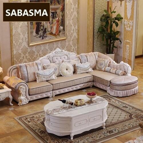 3 pcs /new arrviel high grade fabric L shape sofa with ottoman living room furniture sets