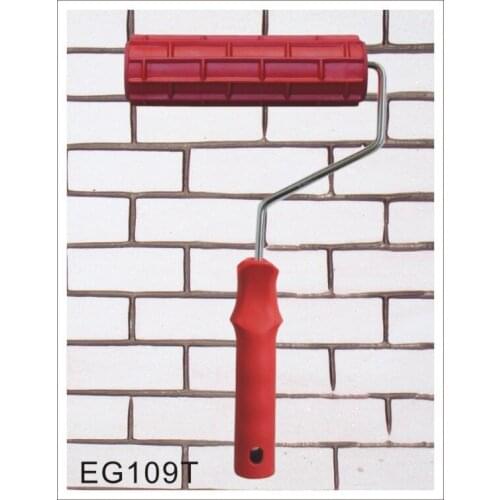 7" Brick Pattern Rubber Roller Embossed Texture Pattern Paint Roller Home Decoration Paint Brush Background Wall Tool 7 Inch