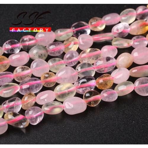 8-10mm Irregular Colorful Crystal Quartz Beads Natural Stone Beads Strand 15" Inches for Jewelry Making DIY Bracelet Necklace