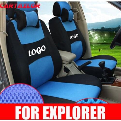 CARTAILOR car seats fit for ford explorer car seat covers comfortable black sandwich cover seat protection interior accessories