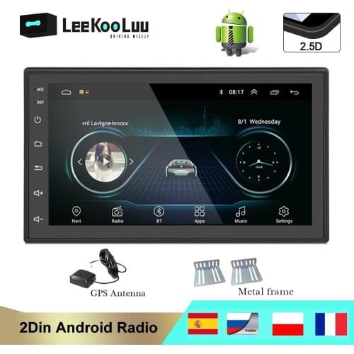 LeeKooLuu Android 2 Din Car Radio MP5 Multimedia Video Player Autoradio Stereo GPS Navi For Ford Fucus Chevrolet VW Passat Bora