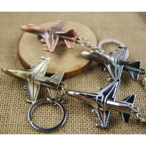 3D plane keychain key ring high quality battleplane fighter key chain creative portachiavi llaveros hombre