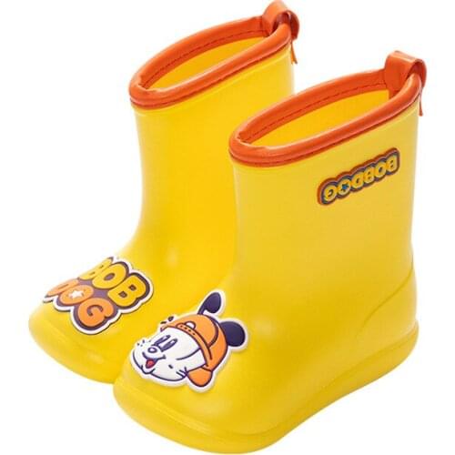 Children Rain Boots For Boys Girls Cartoon Dog Candy Color Kids Rain Boots Soft EVA Anti-slippery Little Girls Rain Shoes 2021