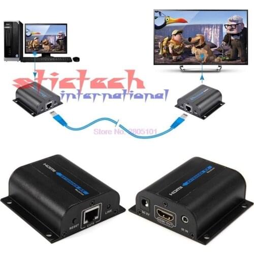 By dhl or ems 10 sets LKV372A IR Remote HDMI Extender Converter Up to 60M Video/Audio Extender Over Cat6 1080P