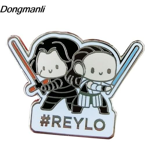 DZ214 Reylo Hard Enamel Pins Brooch Women Lapel Backpack Bags Badge Movie Jewelry Gifts