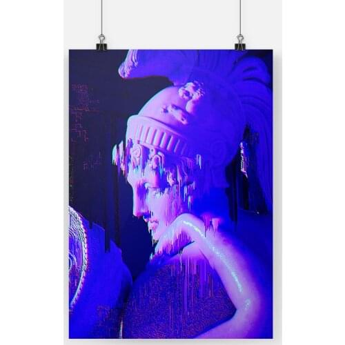 Purple Greek Aesthetic Sculpture Poster Canvas Painting Wall Art Decor Living Room Bedroom Study Home Decoration Prints