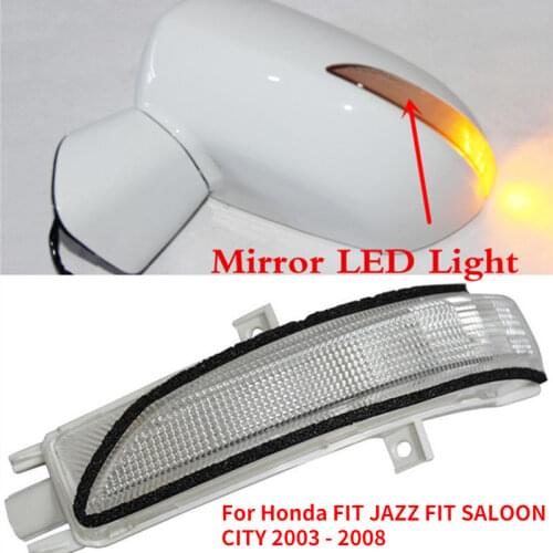 Kamshing For Honda FIT JAZZ FIT SALOON CITY 2003 2004 2005 2006 2007 2008 Rearview Mirror LED Turn Signal lamp Warning light