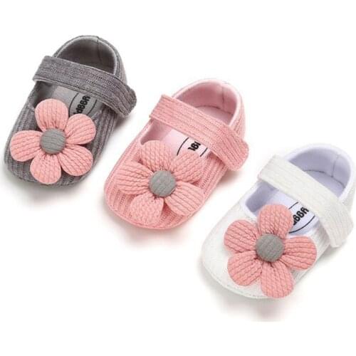 Fashion Baby Girls Cute Flower Non-slip Cotton Toddler Floor Socks First Walker Shoes for Newborn Baby 0-18Months