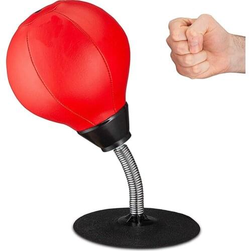 Desktop Punching Bag Stress Buster Ball Stress Relief Toys With Pump for Office Home Kids Adults Boxing Ball
