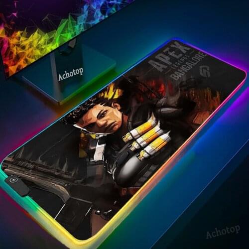 Mause Pad Desk Play Mat with Backlit Computer Mousepad RGB Apex Legends Gaming Mouse Pad Large Mouse Pad Gamer XXL Mouse Carpet
