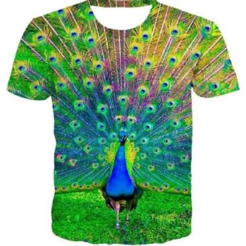 2021 new male and female couples 3D printed tops T-shirts, bright and cool summer short-sleeved street Harajuku clothing