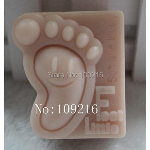 Wholesale!!!1pcs Little Feet (zx7777) Silicone Handmade Soap Mold Crafts DIY Mould
