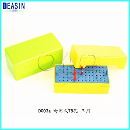 78 holes Dental Disinfection Burs Holder Block Stand Autoclavable Sterilizer Box Dentist Lab Equipment endo box