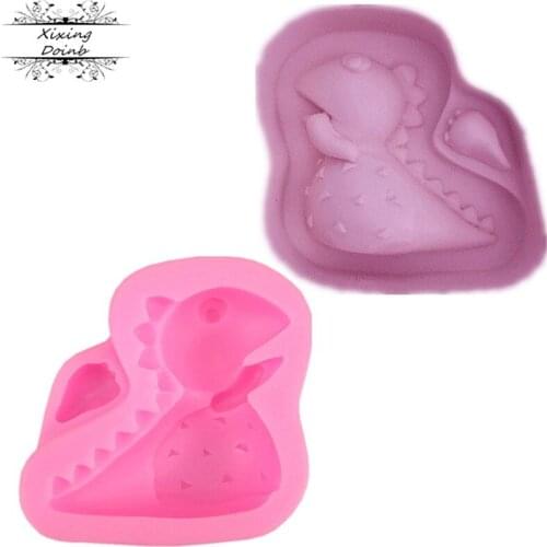 Cartoon dinosaur shape silicone mold DIY cake decoration tool dinosaur chocolate candy mold cake tool