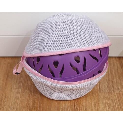 2021 Folding Laundry Bra Storage Bags Washing Machine White Bra Anti-deformation Underwear Protective Mesh Zipper Bag Organizer