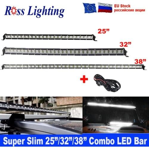 Super Slim LED Light Bar Single Row 25"/32"/38inch 120W 150W 180W For SUV 4X4 Offroad Combo LED Bar LED Work Light Lamp