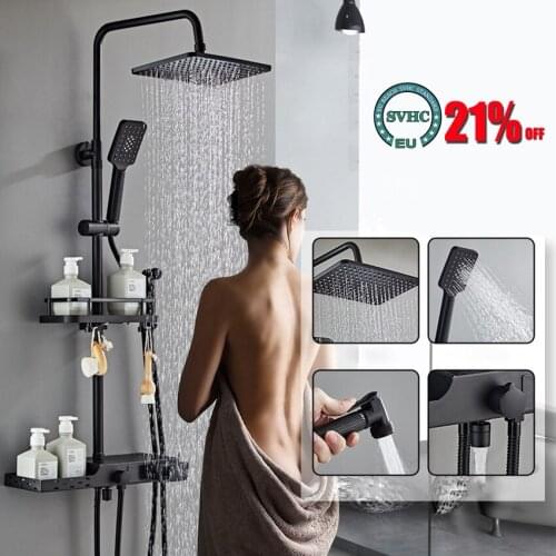 Thermostatic Digital Shower Set Hot Cold Water Mixer Shower System Bathroom Wall Mount Bath Faucet LED Tap stainless steel