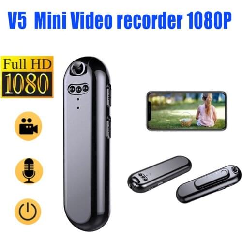 V5 Video recorder 1080P Mini wireless portable digital wide-angle Camera HD security Camcorder maximum built-in capacity 128GB
