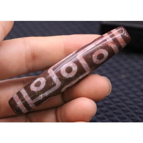 Treasure Magic LKbrother Top Quality energy energy Magic Power Tibetan Old agate 9 eye Totem dZi Bead 80mm TTT