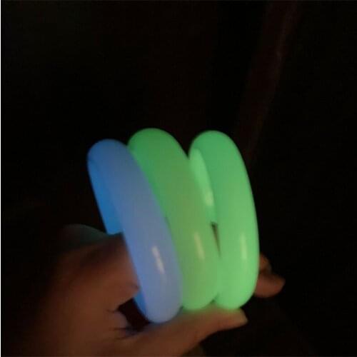 WWLB 14mm Wide Stylish For Women Luminous Fluorite Light Glowing Natural Stone Bracelets Girl Yoga Jewelry Best Armband Gifts