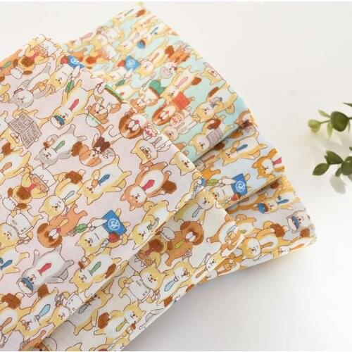 Japan vintage Double veil dog fabric Retro style fabric for DIY Bag 1 order=50cm*110cm