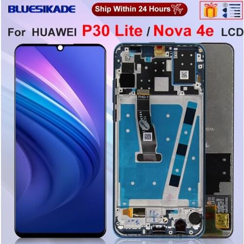 6.15" For HUAWEI P30 Lite LCD Display Touch Screen Digitizer Assembly Nova 4E MAR-L01A MAR-L21A MAR-LX1A LX1M Replacement Parts