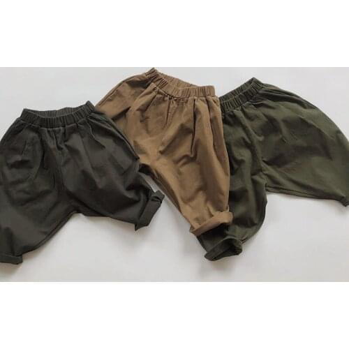 1-6Yrs Spring Boys Girls Pure Color Children Pants Kids Baby Pants Autumn Kids Pants For Boys Girls Casual Pants