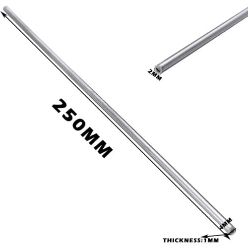 1pc Stainless Seamless Steel Tube Silver Capillary Round Pipe 4mmx2mmx250mm Mayitr