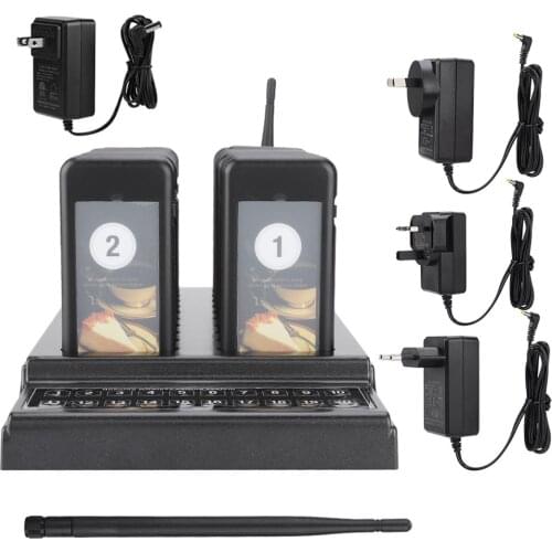 20 Channels Wireless Calling System Restaurant Guest Paging System Restaurant Call Coaster Pagers/Guest Waiting Pager/Wireless